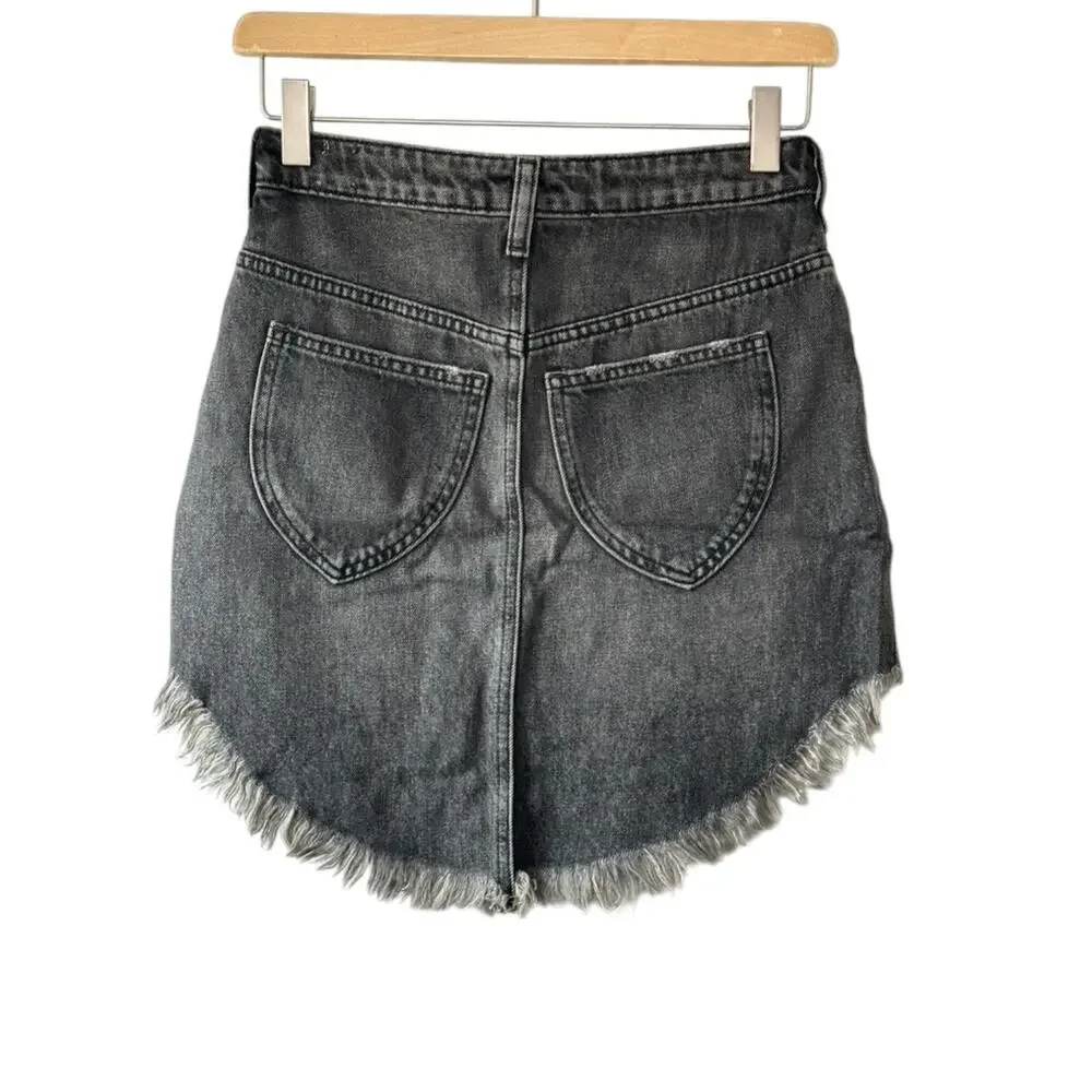 We The Free By Free People Bailey Denim Skirt Maverick Women's Size 27 NEW - Picture 4 of 7